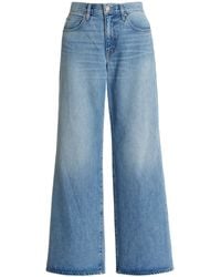 SLVRLAKE Denim - Selena Rigid Mid-Rise Wide-Leg Jeans - Lyst