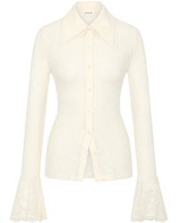 ROAME. - Daisie Lace Button Up Shirt - Lyst