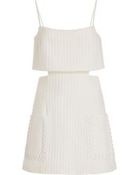 Alexis - Linzy Textured Cotton Mini Dress - Lyst