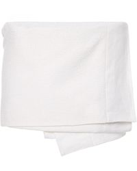 Prada - Asymmetric Wrap-effect Cotton-blend Mini Skirt - Lyst