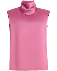 Bevza - Exclusive Hustka Satin Scarf-Neck Top - Lyst