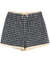 Valentino Garavani - Bow-Detailed Virgin-Wool Blend Shorts - Lyst