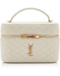 Saint Laurent - Gaby Large Quilted Leather Vanity Bag - Lyst
