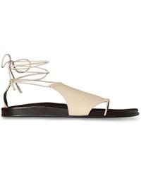 The Row - Vivienne Lace-Up Leather Sandals - Lyst
