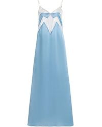 Sleeping with Jacques - Francine Stretch-Silk Satin Midi Slip Dress - Lyst