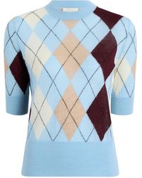 KHAITE - Anders Argyle-Knit Cashmere-Blend Top - Lyst