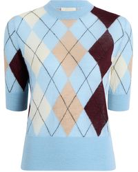 KHAITE - Anders Argyle-Knit Cashmere-Blend Top - Lyst