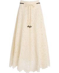 Zimmermann - Rhiannon Embroidered Skirt - Lyst