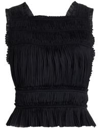 Ulla Johnson - Ziva Plissé Satin Top - Lyst