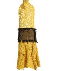 DIOTIMA - Exclusive Embroidered Midi Halter Dress - Lyst