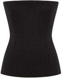 Alex Perry - Longline Corset Wool Top - Lyst