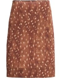 St. Agni - Fawn Printed Crepe Midi Skirt Exclusive - Lyst