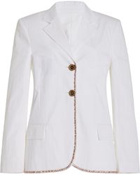 Wales Bonner - Truth Embellished Technical Cotton Blazer - Lyst