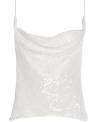LAPOINTE - Sequined Satin Camisole Top - Lyst
