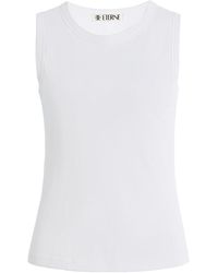 ÉTERNE - Fitted Cotton-Modal Muscle Tank Top - Lyst