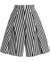 Tolu Coker - Pleated Cotton Gabardine Shorts - Lyst