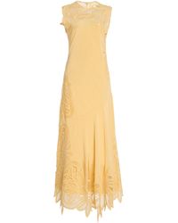 Ulla Johnson - Idra Embroidered Silk Crepe De Chine Maxi Dress - Lyst