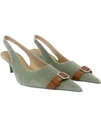 JW Anderson - Buckle Velvet Slingback Pumps - Lyst