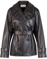 Heirlome - Iggy Double-Breasted Leather Jacket - Lyst
