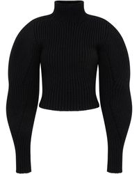 Alaïa - Ribbed-knit Wool-blend Top - Lyst