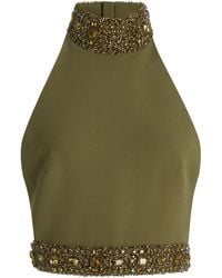Zuhair Murad - Embellished Cady Crop Top - Lyst