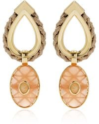 Eddie Borgo - Robinson 12k Gold-plated Brass Amber And Aragonite Earrings - Lyst