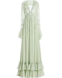 Harithand - Ilaria Ruffled Silk Maxi Dress - Lyst