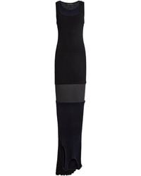 Balenciaga - Upside Down Ribbed Cotton Maxi Dress - Lyst