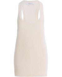 Michael Kors - Racer Back Cashmere-Linen Tank Top - Lyst