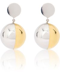 Rabanne - Two-tone Metallic Orb Earrings - Lyst