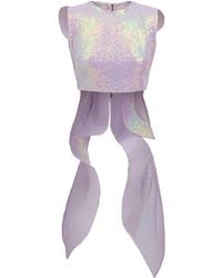 Maticevski - Substance Sequined Crop Top - Lyst