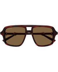 Gucci - Aviator-Frame Acetate Sunglasses - Lyst