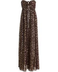 Alexis - Izza Strapless Metallic Jacquard Top - Lyst