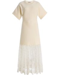 Sea - Exclusive Diane Lace-Trimmed Knit Midi Dress - Lyst