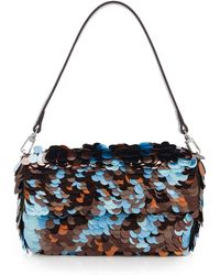 STAUD - Timmy Convertible Sequined Leather Bag - Lyst