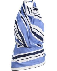 Brandon Maxwell - Exclusive Striped Twill Scarf Top - Lyst