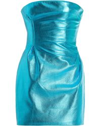LAQUAN SMITH - Metallic Leather Mini Dress - Lyst