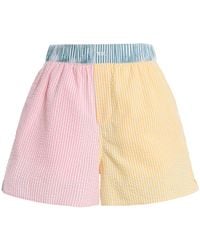 With Nothing Underneath - Exclusive The Boxer Seersucker Shorts - Lyst