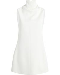 KHAITE - Daria Turtleneck Crepe-Satin Mini Dress - Lyst