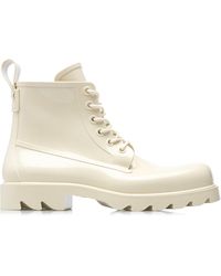 Bottega Veneta - Lace-up Rubber Ankle Boots - Lyst