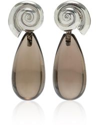Le Sundial - X Jeanerica Nautilus Smoky Quartz Earrings - Lyst