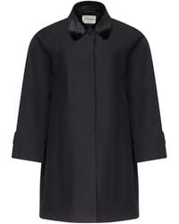 FFORME - Agnes Linen-Cotton A-Line Car Coat - Lyst