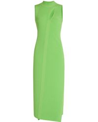 Versace - Twisted Cutout Ribbed-knit Midi Dress - Lyst