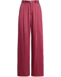 LAPOINTE - High-Rise Satin Wide-Leg Pants - Lyst