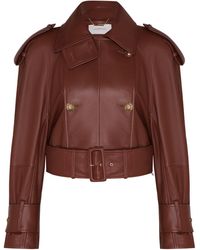 Zimmermann - Hypnotic Leather Cropped Trench Coat - Lyst