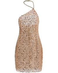 The New Arrivals Ilkyaz Ozel - Exclusive Slit Sequined Mini Dress - Lyst