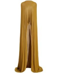 Brandon Maxwell - The Mayowa Draped Sheer Crepe Top - Lyst