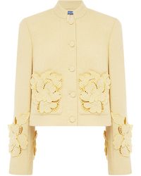LEO LIN - Blythe Applique Tweed Jacket - Lyst