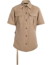 Proenza Schouler - Nali Wool Gabardine Top - Lyst