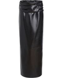 Khaite - Winler Ruched Leather Maxi Skirt - Lyst